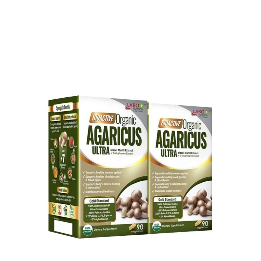 labo-nutrition-bioactive-organic-agaricus-ultra-90-veggie-caps-twin-pack-4087939