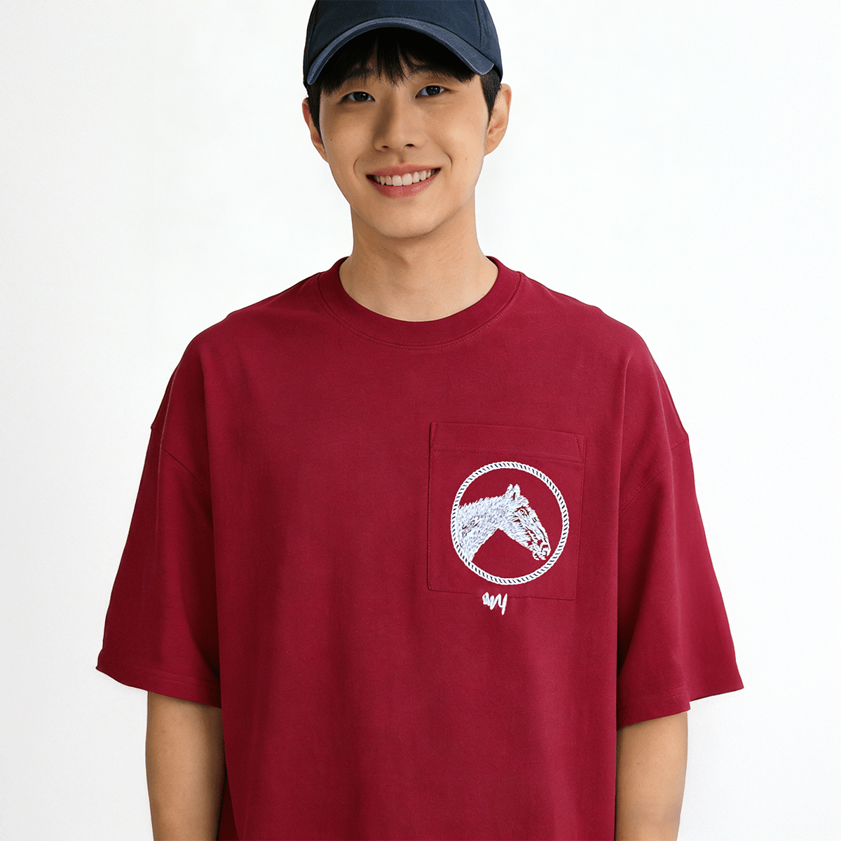 ortem-horse-embroidery-oversized-t-shirt-with-pocket-1199061