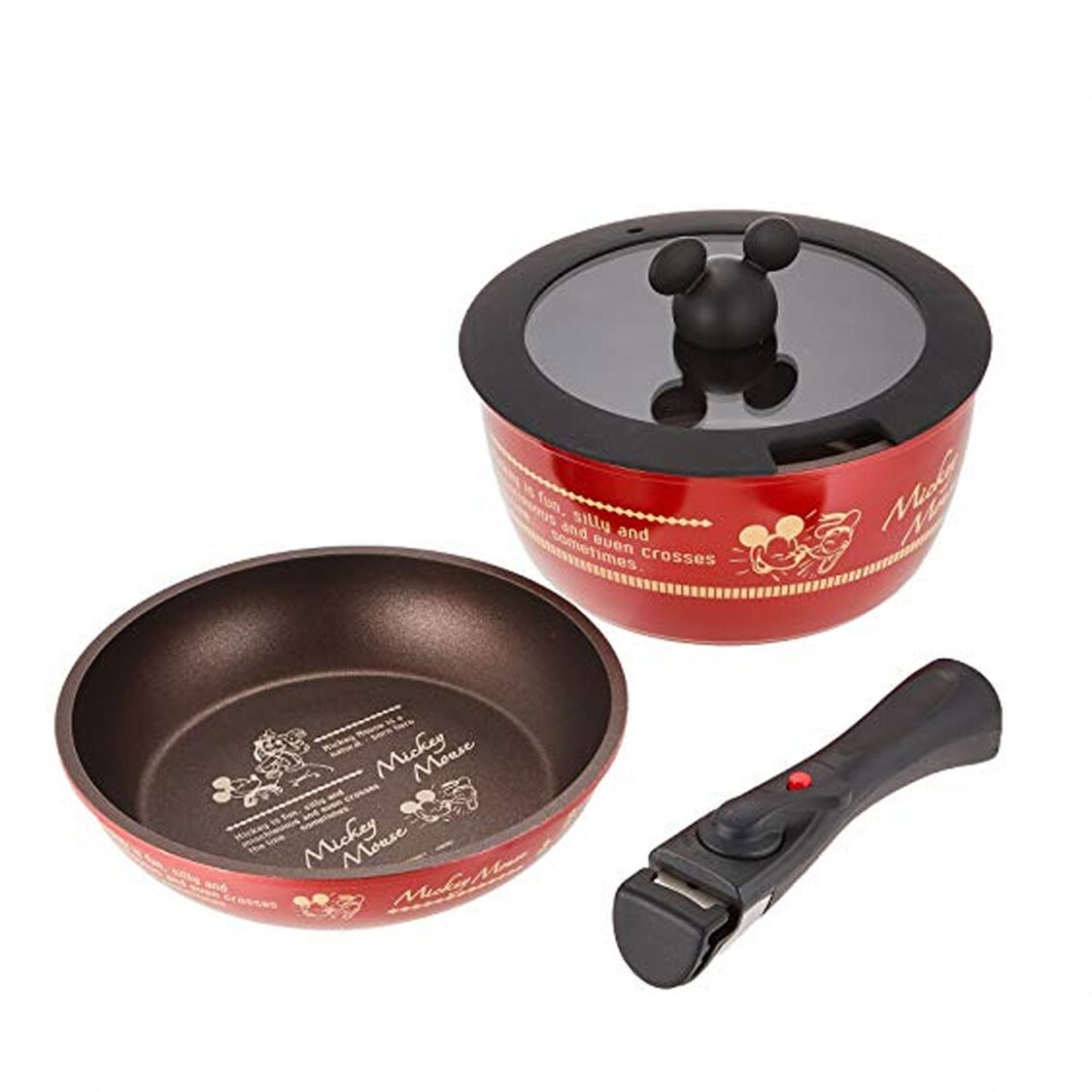 skater-mickey-ih-20cm-pot-20cm-fry-pan-with-detachable-handle-non-stick-diamond-coating-genuine-disney-product-7491460